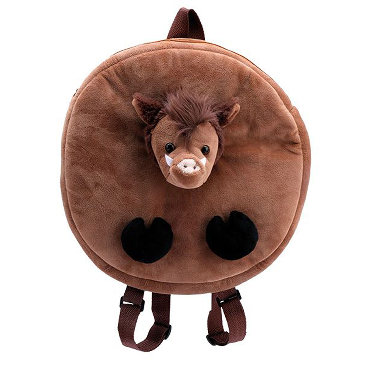 Runder Rucksack Wildschwein aus Plüsch