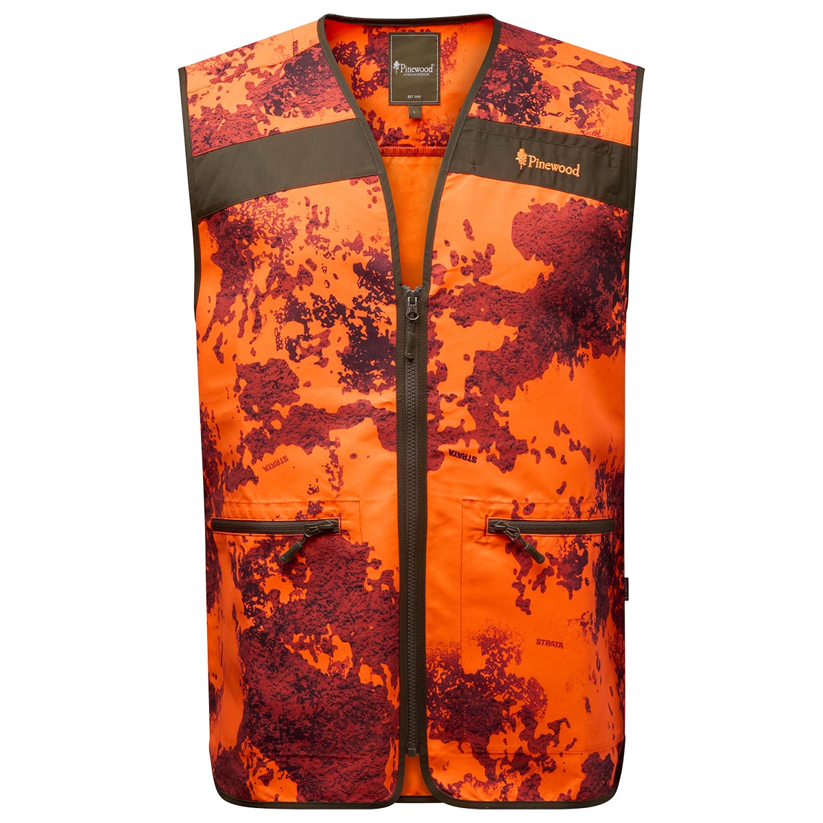 Pinewood Jagd-Camou Herren-Weste Strata Blaze