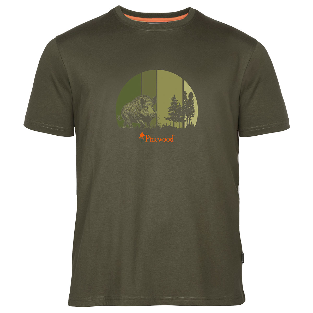 Pinewood Wild Boar T-Shirt Herren Olivgrün
