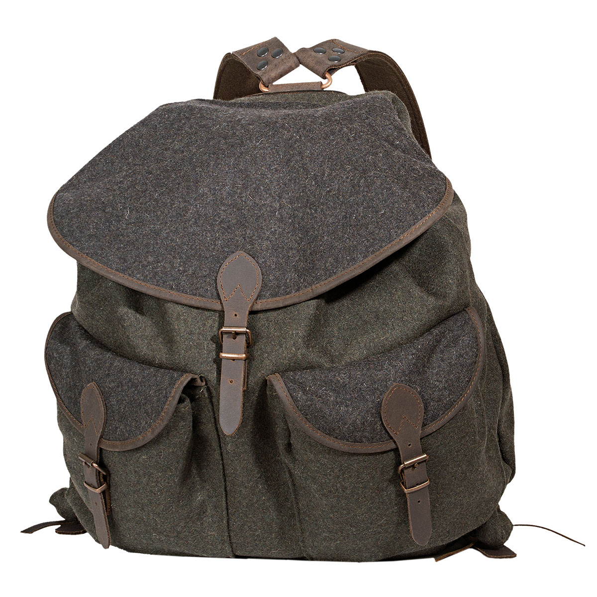 AKAH Loden-Rucksack grün/grau