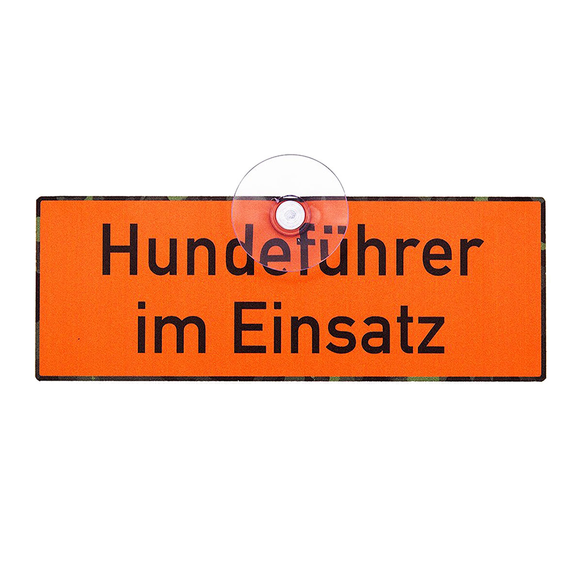 Wilde Hilde Jagdschild mit Saugnapf - "Hundeführer im Einsatz"