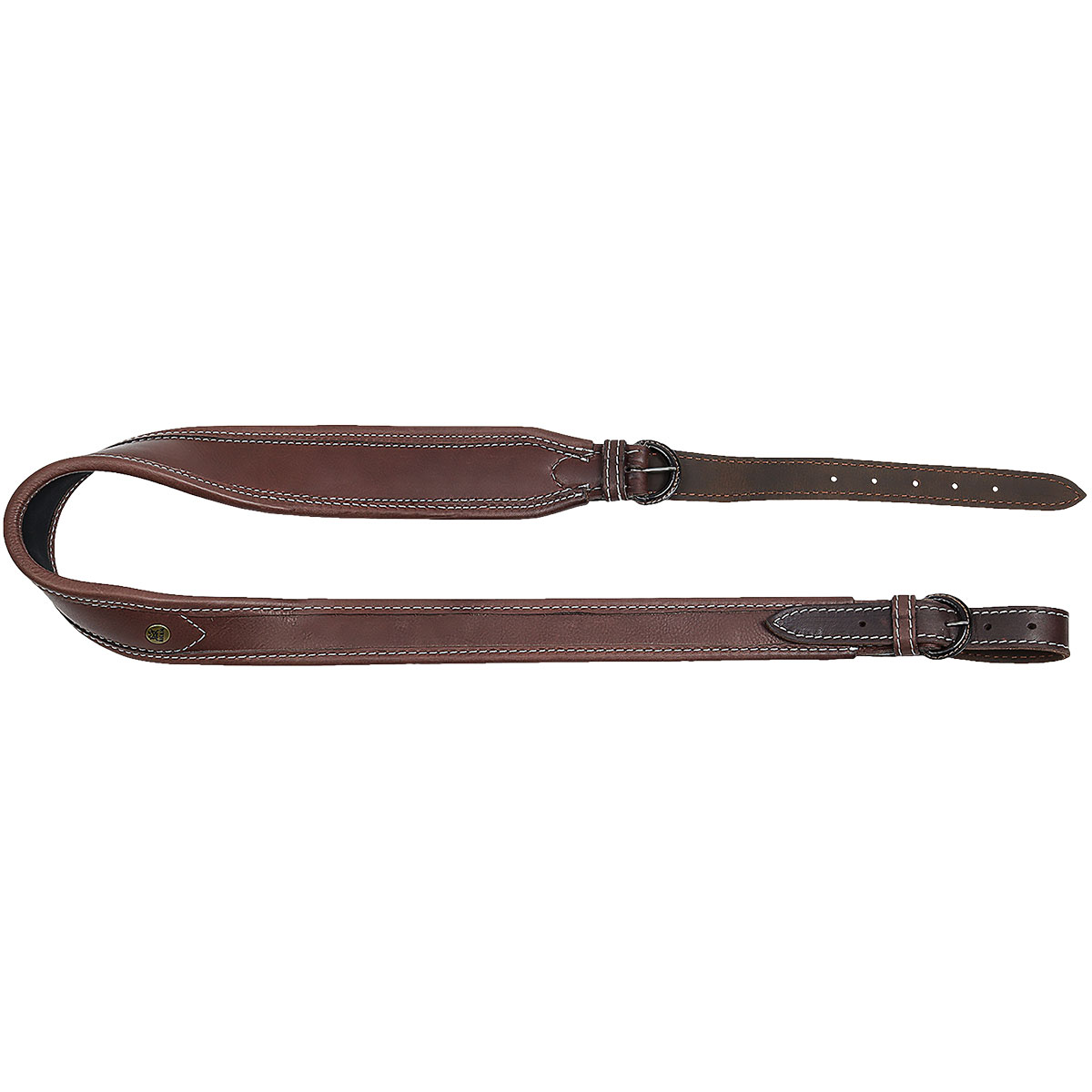 AKAH Gewehrriemen Olivenleder mit Neopren-Unterlage