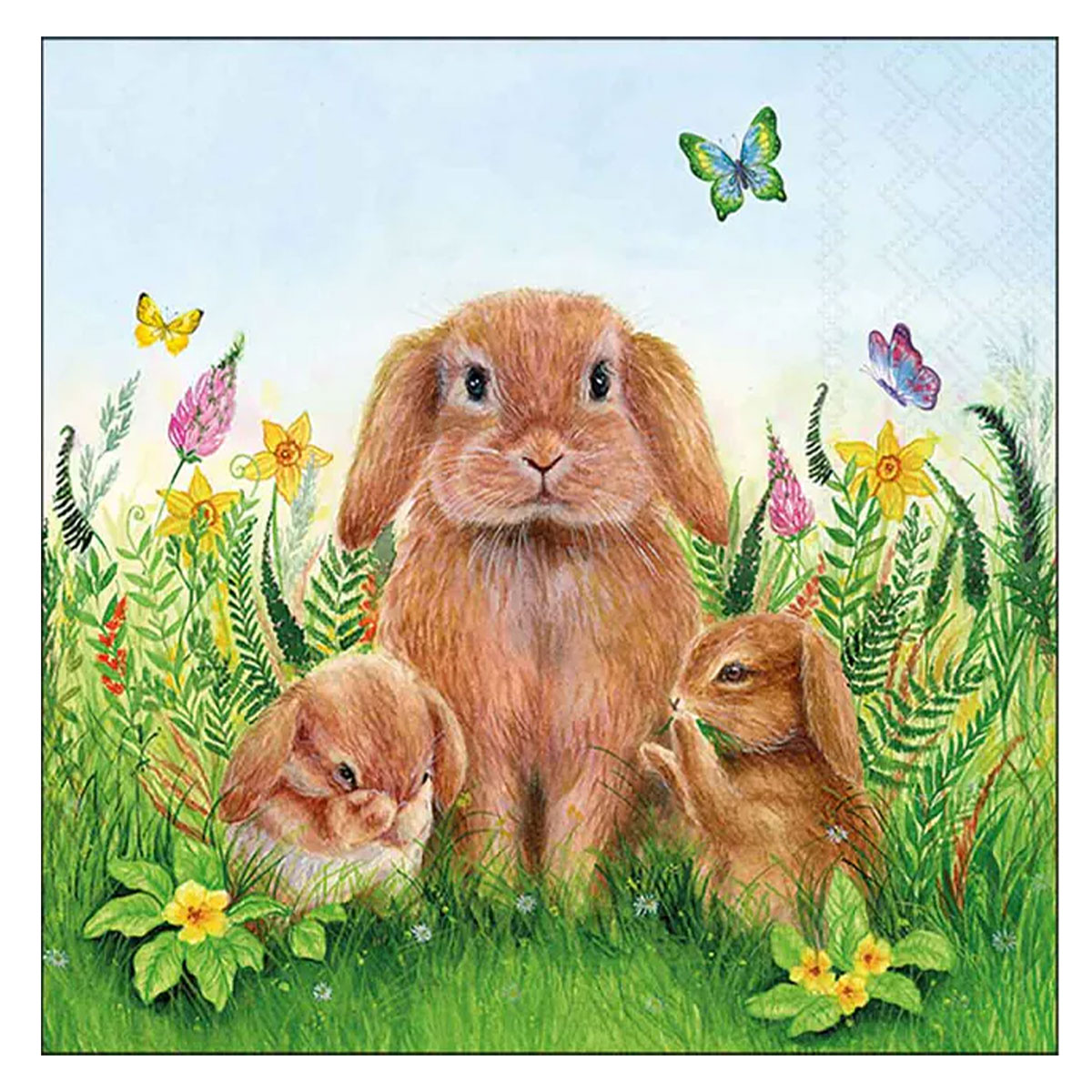 Ambiente Servietten Rabbit Family