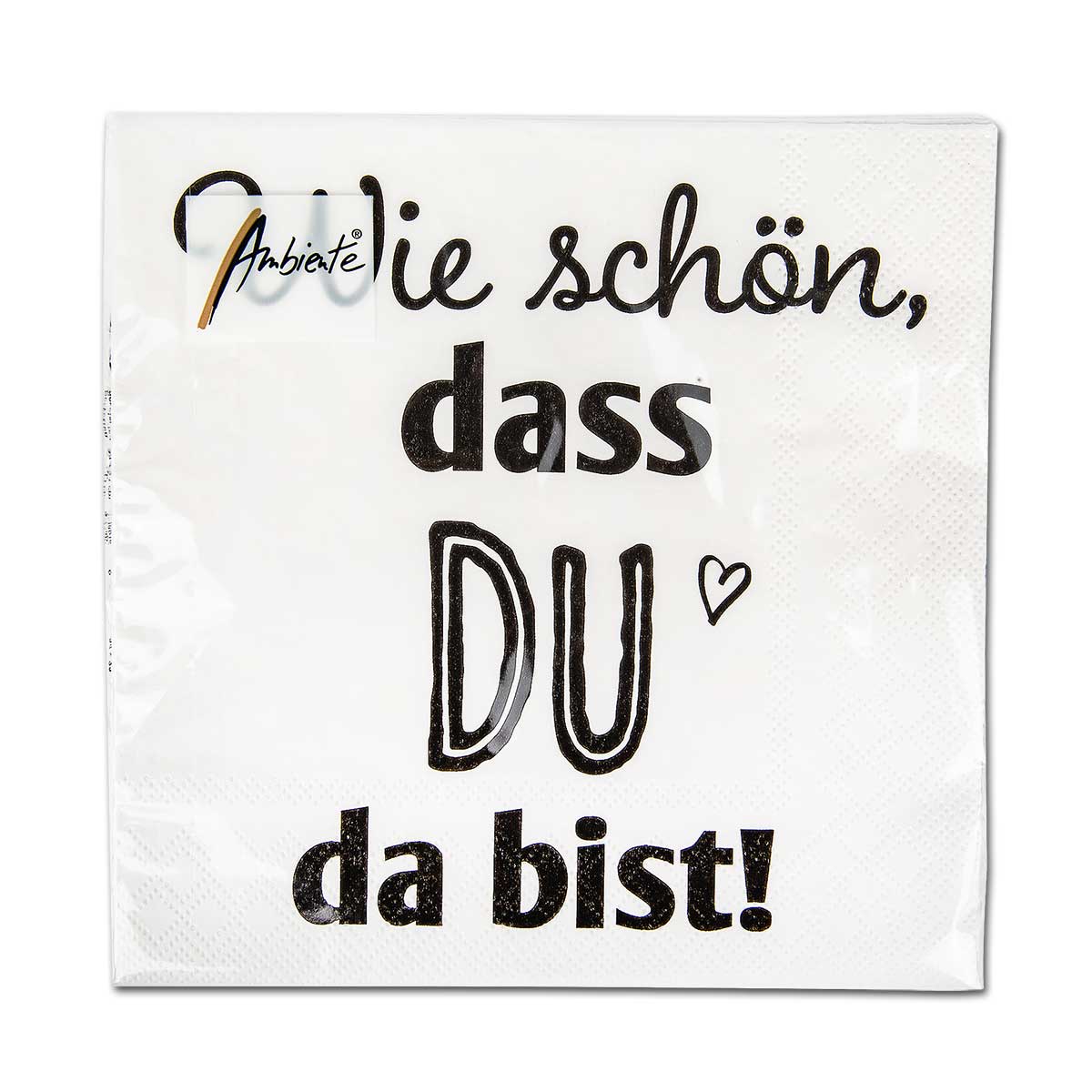 Servietten Schön dass Du da bist