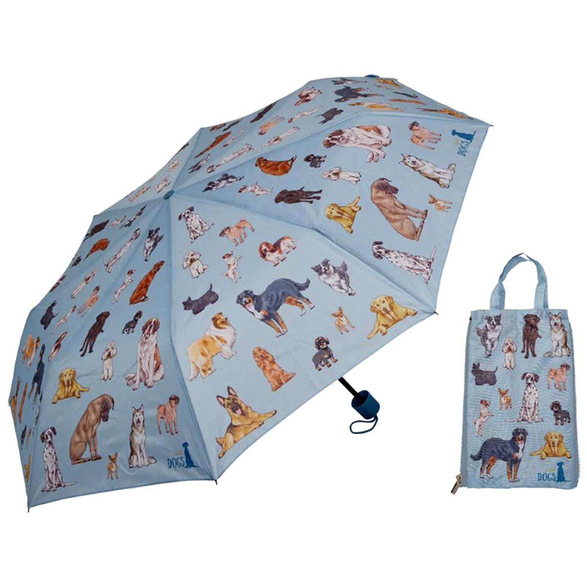 Taschenschirm & Duo Bag I love Dogs