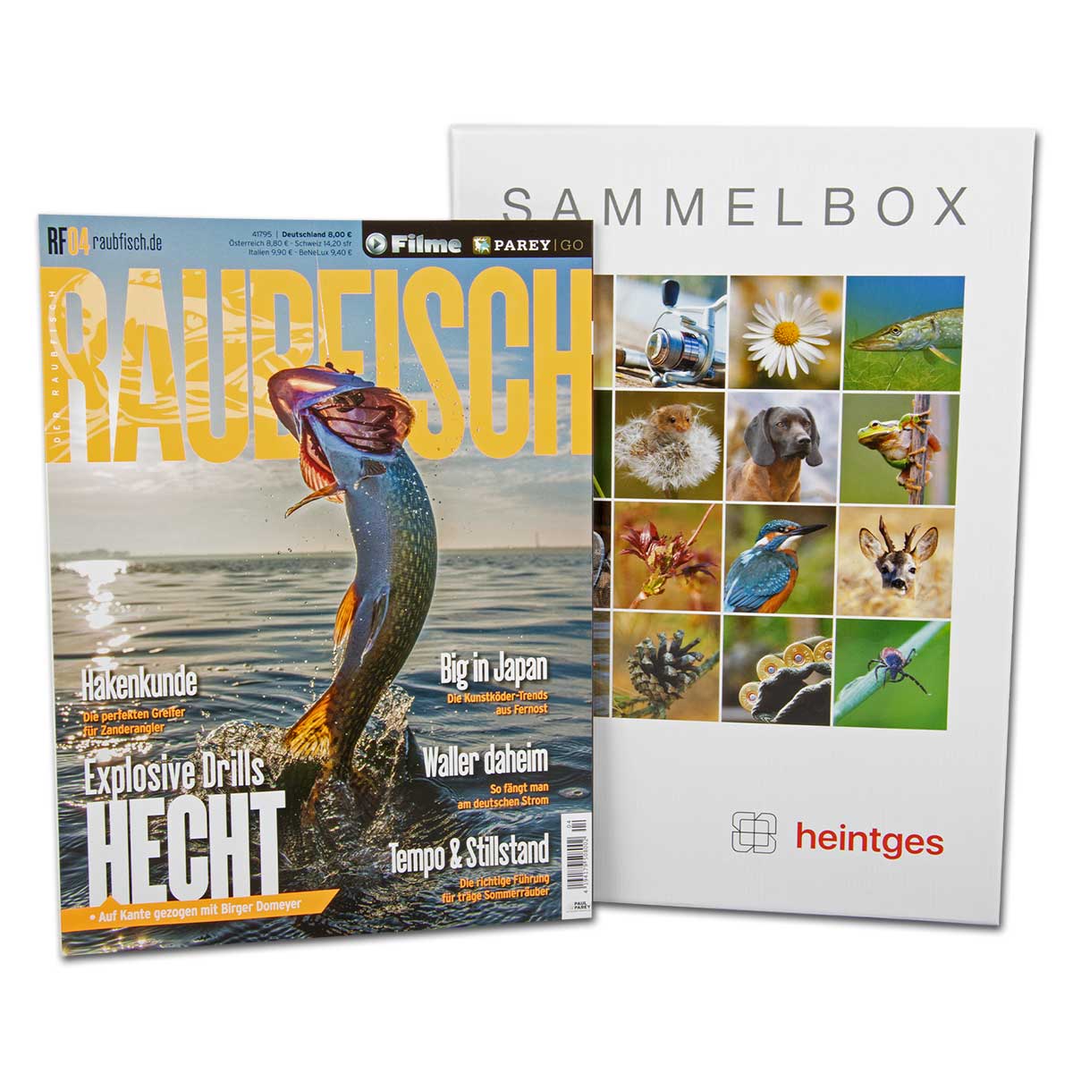 DER RAUBFISCH Jahresabo + Heintges Grundaustattung Angeln