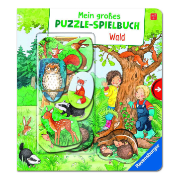 Mein großes Puzzle-Spielbuch: Wald