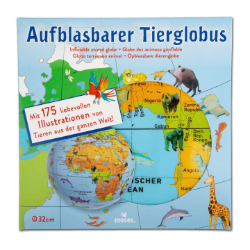 Aufblasbarer Tierglobus