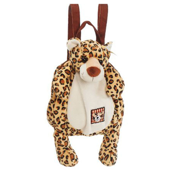 Rucksack Leopard aus Plüsch
