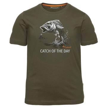 Pinewood Kinder T-Shirt Fish Oliv