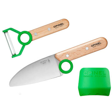 Opinel LE PETIT CHEF Kinder Küchen-Set 3-teilig grün