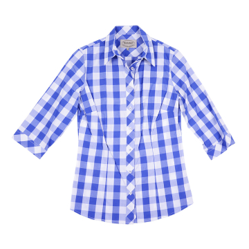 Wild & Wald Damenbluse Hirschbach Blau (ohne Hirsch) 3/4 Arm