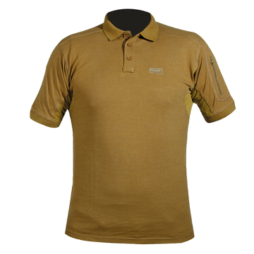HART Herren-Poloshirt Ivory Coyote (Mittelbraun)