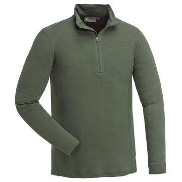 Pinewood Abisko Merino Base Layer Unterhemd Half Zip Moosgrün