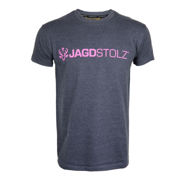Jagdstolz T-Shirt Grau Logo Pink