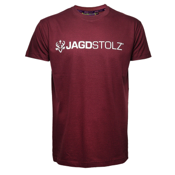 Jagdstolz T-Shirt Bordeaux Logo Weiß