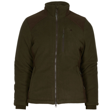 Pinewood Damen-Fleecejacke Harriette Padded Grün/Suedebraun