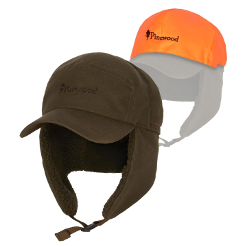 Pinewood Smaland Teddy Winter Cap  Moosgrün/Orange