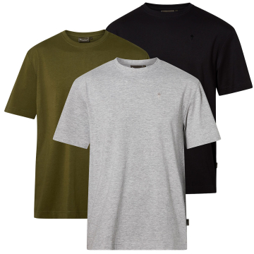 Pinewood 3er Pack T-Shirts Herren Grau/Kiefer/Schwarz