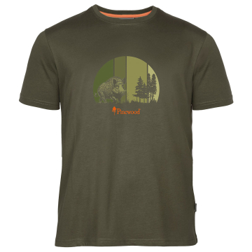 Pinewood Wild Boar T-Shirt Herren Olivgrün