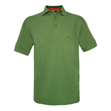 KEYLER Poloshirt Herren Mittelgrün-Orange