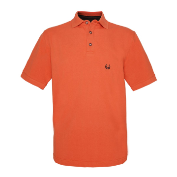 KEYLER Poloshirt Herren Orange-Braun