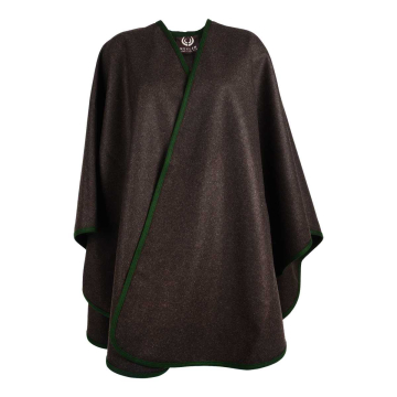 KEYLER Damen Lodenponcho "Wetterwand" Dunkelbraun/Grün