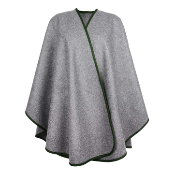 KEYLER Damen Lodenponcho "Wetterwand" Grau/Grün