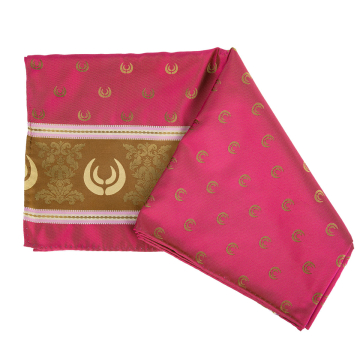 KEYLER Seidenschal Gewaff Pink/Hellbraun