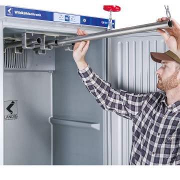 Landig Flex-Rohrbahnsystem für Landig Wildkühlschränke
