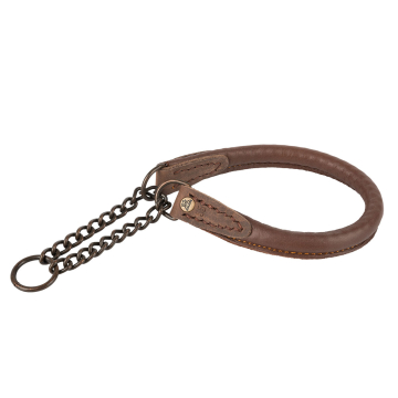AKAH Elchleder Halsband braun