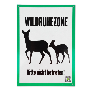 Aluminium-Schild "Wildruhezone"