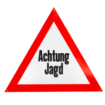 Aluminium-Schild "Achtung Jagd"