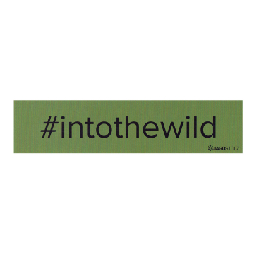 Jagdstolz Bumper Sticker #intothewild Schwarz