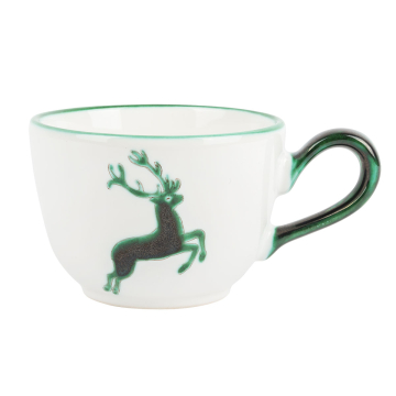 Gmundner Keramik Kaffeetasse Hirsch grün