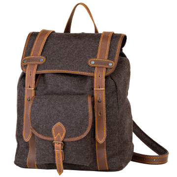 AKAH Wanderrucksack LODEN mit Büffel-Leder