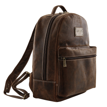 GILLIS LONDON Leder Rucksack Trafalgar I Vintage-Braun
