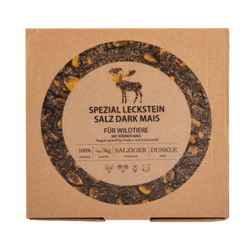 Wildlutscher Spezial Leckstein Salz Dark Mais