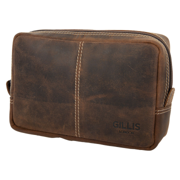GILLIS LONDON Leder Kulturbeutel Trafalgar small vintage brown