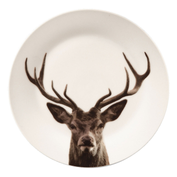 Porzellanteller Rotwild klein (19 cm)