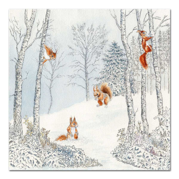 PPD Servietten Ecureuil Hiver