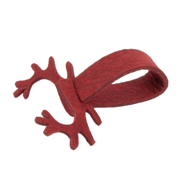 Filz-Serviettenring mit Geweih Rot