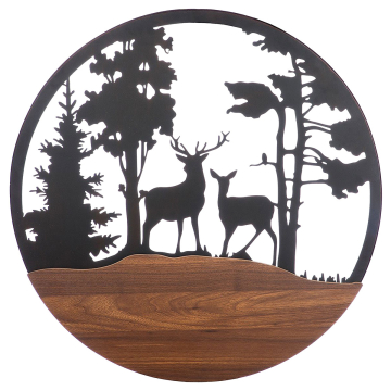 GILDE Wandrelief Hirsche im Wald