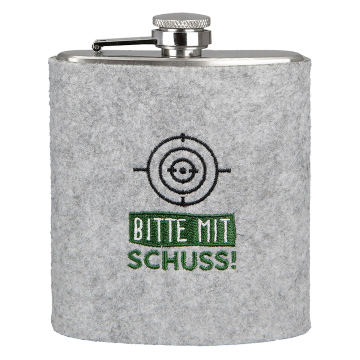 Flachmann "Bitte mit Schuss"