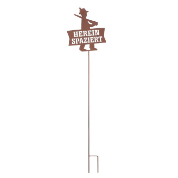 GILDE Gartenstecker "Herein spaziert"
