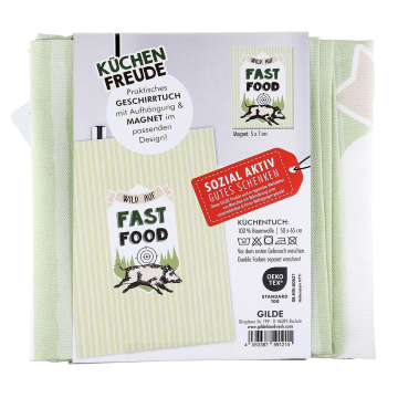 GILDE Magnet-Geschirrtuch "Küchen Freunde"