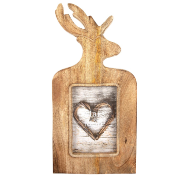 Bilderrahmen Mangoholz Hirsch 18 x 13 cm