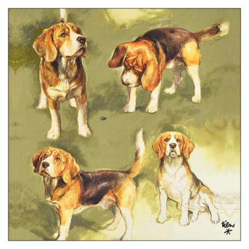 Ambiente Serviette Beagles