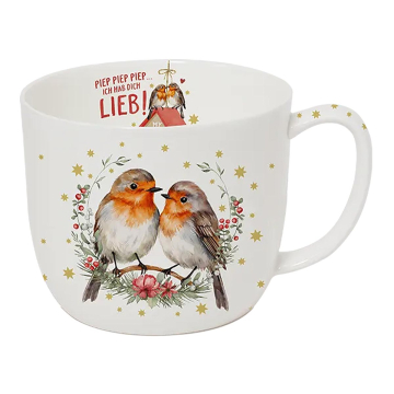 Jumbo-Becher Rotkehlchenliebe