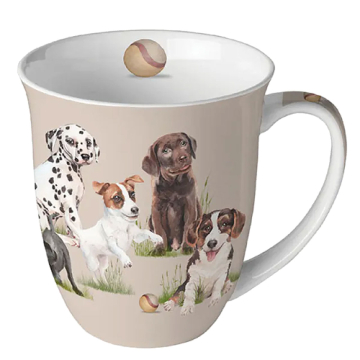 Ambiente Tasse Playing puppies